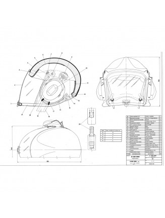 Icaro Rollbar Plus Aviation/Marine Helmet without Communications