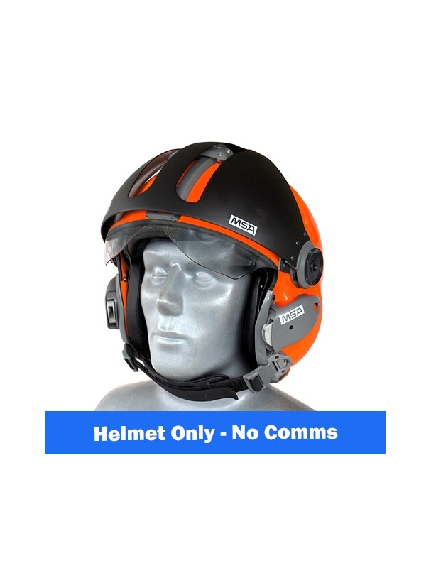 MSA Gallet LA100 Flight Helmet with Oxygen Mask - Orange Flourescent