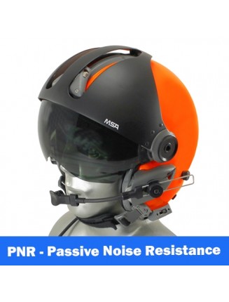 MSA Gallet LA100 Flight Helmet with Oxygen Mask - Orange Flourescent