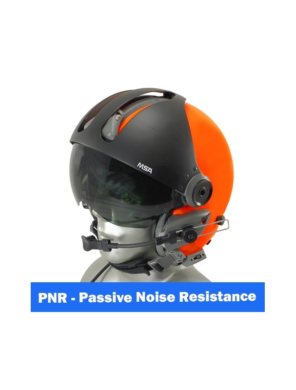 MSA Gallet LA100 Flight Helmet with Oxygen Mask - Orange Flourescent