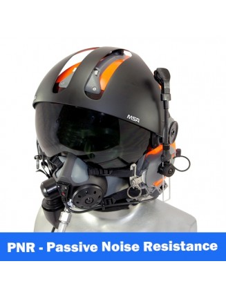 MSA Gallet LA100 Flight Helmet with Oxygen Mask - Orange Flourescent