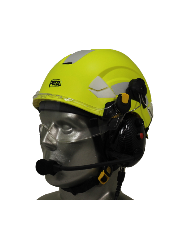 Petzl Vertex Aviation Helmet with Tiger Portable Radio Headset