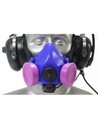 Tiger 8500 Headset Adjustable Half Respirator Filter Mask with Headband & Communications
