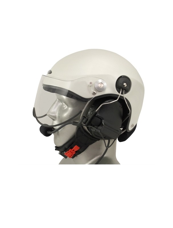 Icaro Scarab Aviation Helmet with ComTac V/Swatac V PNR Tactical Hear Thru Headset
