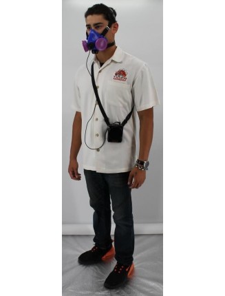 Tiger Plug in Aviation Helmet/Headset Voice Amplifier - Shown worn over the Shoulder