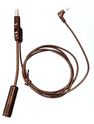 Plug in Mounted Respirator Mask Microphone to Boom Mic Switch Assembly - Helicopter