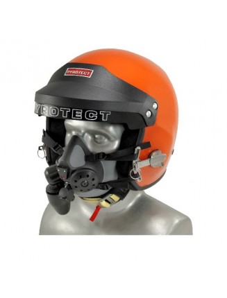 Pyrotect Pro Airflow Marine Open Face Helmet with Tiger Communications - Shown with Tiger Gen II Mask