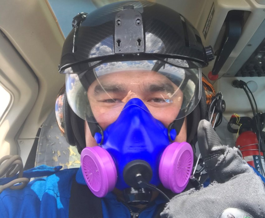 Pilot Flight Helmet Respirator Mask